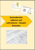 Vorschau - Stundenentwürfe - Dezimalbrüche addieren und subtrahieren - Beispiel Einkaufen - Deckblatt