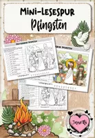 Vorschau - Arbeitsblätter - Pfingsten | Mini-Lesespur | 3-fach differenziert | Klasse 1-2 - Deckblatt