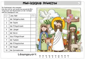 Vorschau - Arbeitsblätter - Pfingsten | Mini-Lesespur | 3-fach differenziert | Klasse 1-2 - Seite 2