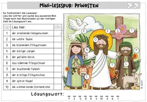 Vorschau - Arbeitsblätter - Pfingsten | Mini-Lesespur | 3-fach differenziert | Klasse 1-2 - Seite 3