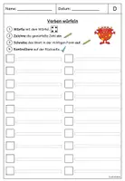 Vorschau - Arbeitsblätter - Verben beugen - Arbeitsblatt zur Würfelkartei (Klasse 2-4) - Seite 3