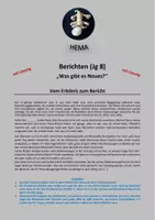 Vorschau - Unterrichtsreihen - Bericht (Jg 8): Vom Erlebnis zum Bericht - Stellensuche - Deckblatt