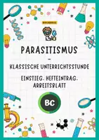 Vorschau - Stundenentwürfe - Parasitismus - Unterrichtsstunde / Unterrichtsmaterial mit Arbeitsblatt - Deckblatt
