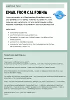 Vorschau - Arbeitsblätter - Writing Task - California - Seite 1