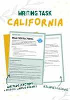 Vorschau - Arbeitsblätter - Writing Task - California - Deckblatt