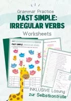 Vorschau - Arbeitsblätter - Past Simple: Irregular Verbs - Worksheets - Deckblatt