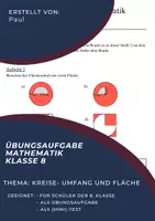 Vorschau - Arbeitsblätter - Kreise- Umfang und Fläche (Übung/Klasse.8) - Deckblatt