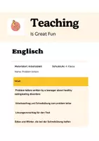 Vorschau - Arbeitsblätter - problem letters from teenagers_Healthy diet vs eating disorders - Deckblatt