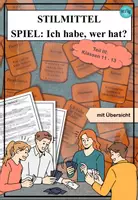 Vorschau - Spiele - Stilmittel III - Merkblatt & Spiel Ich habe wer hat für die Oberstufe - Deckblatt