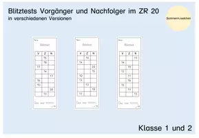 Vorschau - Test - Blitztest_Mathe_Vorgänger und Nachfolger_ZR20 - Deckblatt