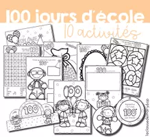 Aperçu - Feuilles d'exercices - 100 jours d´école - Activités - Page de couverture
