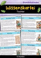 Vorschau - Stationenlernen - Tischler - Wissenskartei - Berufe - Deckblatt