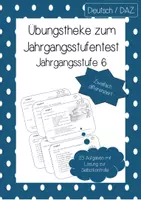 Vorschau - Stationenlernen - Übungstheke Deutsch zum Jahrgangsstufentest - 6. Jahrgangsstufe (Mittelschule Bayern) - Deckblatt