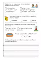 Vorschau - Stationenlernen - Sommer Sachtext, Klasse 1, Lesen und Verstehen - Seite 3
