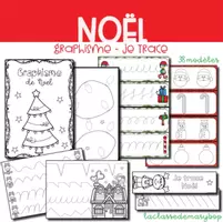 Aperçu - Fiches - Graphisme de Noël - Je trace - Page de couverture