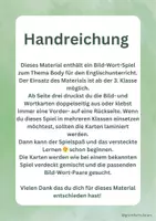 Vorschau - Stationenlernen - Body Parts Spiel Englisch Vokabeln - Seite 1