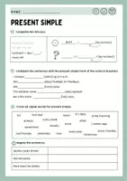 Vorschau - Arbeitsblätter - Present Simple - Worksheets - Seite 1