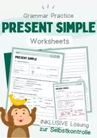 Vorschau - Arbeitsblätter - Present Simple - Worksheets - Deckblatt