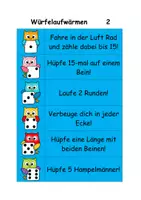 Vorschau - Spiele - Aufwärmen mit Würfel - Aufgaben #homeschooling - Seite 1