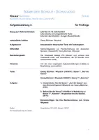 Vorschau - Klassenarbeiten - Klausur "Woyzeck" Szene 7 & Szene 17 - Interpretation mit Textvergleich - Deckblatt