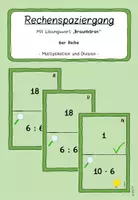 Vorschau - Spiele - Rechenspaziergang 6er Reihe Multiplikation und Division - Deckblatt