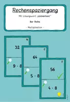 Vorschau - Spiele - Rechenspaziergang 8er Reihe Multiplikation - Deckblatt