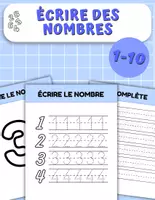 Aperçu - Feuilles d'exercices - ✍️ Le plaisir des chiffres : apprenez à écrire 1-10 🔟 - Page de couverture