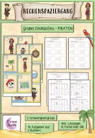 Vorschau - Arbeitsblätter - Rechenspaziergang "Großes 1x1" Multiplikation Piraten 2-fach differenziert - Deckblatt