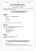 Vorschau - Arbeitsblätter - Inhaltsangabe - Checkliste zum Verfassen einer Inhaltsangabe - Seite 2