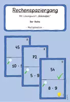 Vorschau - Spiele - Rechenspaziergang 9er Reihe Multiplikation - Deckblatt
