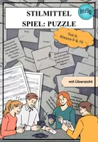 Vorschau - Spiele - Stilmittel II - Merkblatt & Puzzle für die Mittelstufe - Deckblatt
