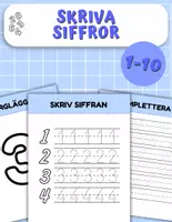 förhandsvisning - ✍️ Nummerkul: Lär dig skriva 1-10 🔟 - försättsblad