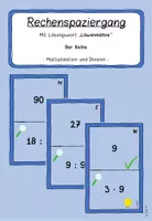 Vorschau - Spiele - Rechenspaziergang 9er Reihe Multiplikation und Division - Deckblatt