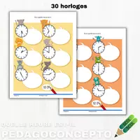 Aperçu - Cartes / Images - Quelle heure est-il - Page de couverture