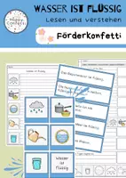 Vorschau - Arbeitsblätter - Wasser ist flüssig - lesen und verstehen Fördermaterial - Deckblatt