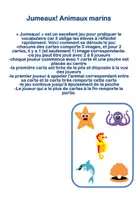 Aperçu - Jeux - Jeu de vocabulaire Jumeaux thème Animaux Marins - Page 1