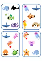 Aperçu - Jeux - Jeu de vocabulaire Jumeaux thème Animaux Marins - Page 3