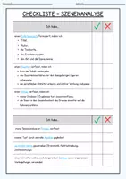 Vorschau - Arbeitsblätter - Checkliste Szenenanalyse für Dramen - Deckblatt