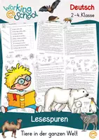 Vorschau - Stationenlernen - Tiere in aller Welt | Lesen | Leseverstehen - Deckblatt