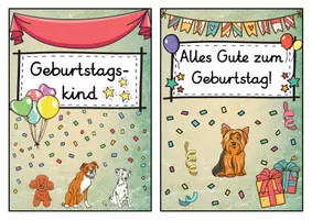Vorschau - Poster - Geburtstagsaufsteller - Hund für die Hundeklasse - Seite 1