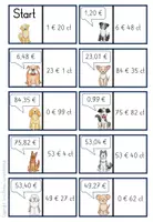 Vorschau - Stationenlernen - Hunde Domino Geld Euro Cent Mathematik 2. Klasse - Seite 1
