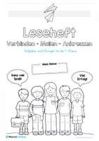 Vorschau - Arbeitsblätter - Leseheft 1. Klasse (Verbinden - Malen - Ankreuzen) - Stufe 1 - Seite 1