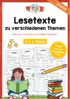 Vorschau - Arbeitsblätter - 10 Lesetexte für die 1. und 2. Klasse (mit Aufgaben) - Deckblatt