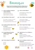 Vorschau - Arbeitsblätter - Bienenquiz mit Urkunde 20 Fragen und Antworten - Seite 2