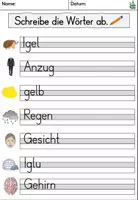 Vorschau - Arbeitsblätter - Buchstabe G - Buchstabenübungen - Buchstabenlehrgang DaZ / Deutsch - Seite 3