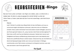 Vorschau - Spiele - Herbstferien Bingo Spiel Ferien - Seite 2