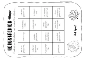 Vorschau - Spiele - Herbstferien Bingo Spiel Ferien - Seite 3
