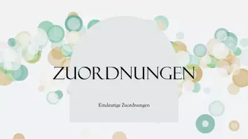 Vorschau - Präsentationen/Tafelbilder - Eindeutige Zuordnung - Funktionen - Seite 1