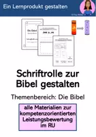 Vorschau - Unterrichtsreihen - Lernprodukt: Schriftrolle zur Bibel gestalten - Deckblatt