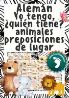Vista previa - Juegos / Gamificación - Alemán - Yo tengo, ¿quién tiene? - Animales y preposiciones de lugar - Portada
